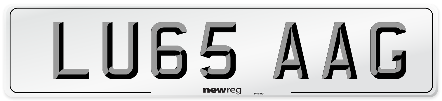 LU65 AAG Number Plate from New Reg
